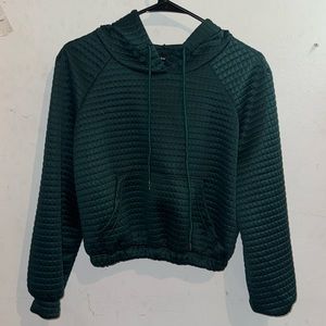Soft crop top hoodie